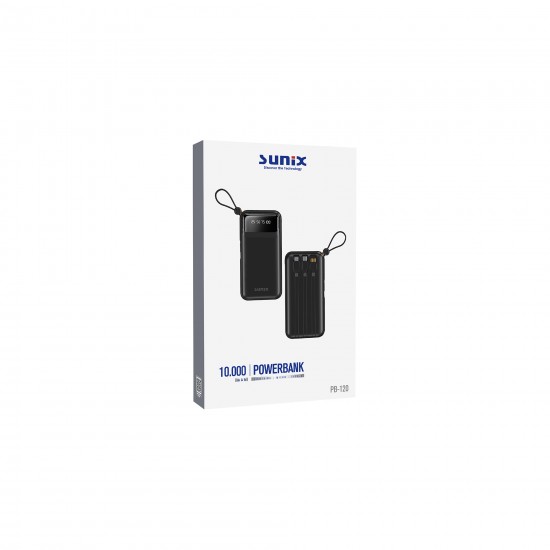 PB1201 - SUNİX PB120 10.000mAh POWERBANK ЧЕРЕН