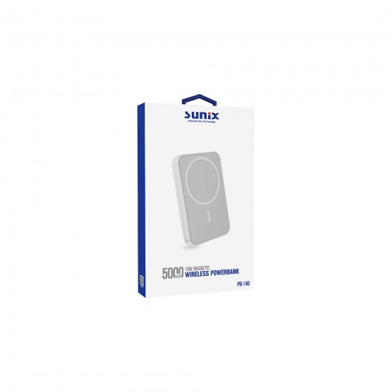 PB140 - SUNİX 5.000mAh MAGSAFE POWERBANK БЯЛ
