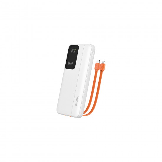 PB14501 - SUNİX 10.000mAh POWERBANK 22.5W Fast с Кабели БЯЛ