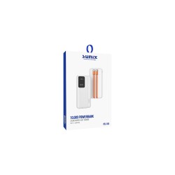 PB14501 - SUNİX 10.000mAh POWERBANK 22.5W Fast с Кабели БЯЛ
