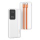 PB14501 - SUNİX 10.000mAh POWERBANK 22.5W Fast с Кабели БЯЛ