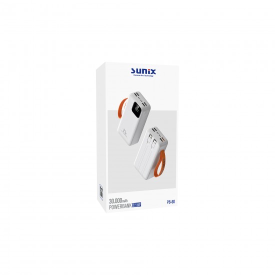 PB6001 - SUNİX 30.000mAh POWERBANK 22.5W БЯЛ