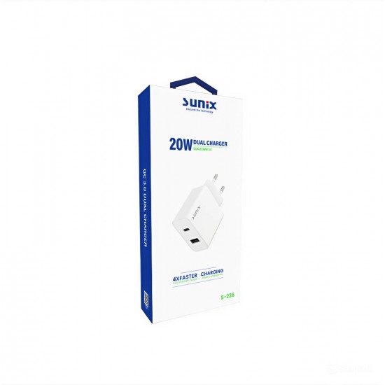 S236A - SUNİX 20W Type-C и Type-A Зарядно