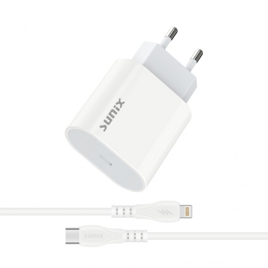 S26L - SUNİX 20W Fast Зарядно с Lightning Кабел