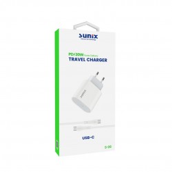 S26T - SUNİX 20W Fast Зарядно с Type-C Кабел