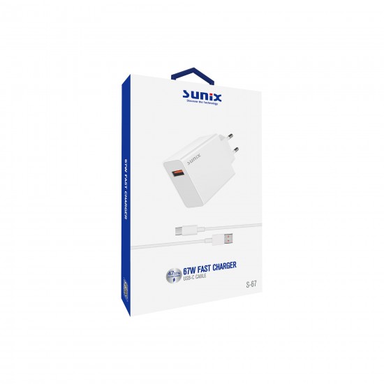 S67BC - SUNİX 67W Зарядно с Type-C Кабел